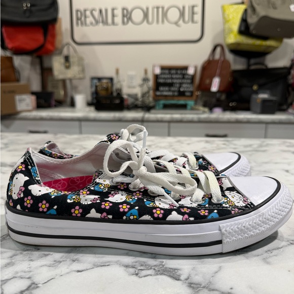 Converse Black and White Hello Kitty Sneakers - Picture 3 of 7